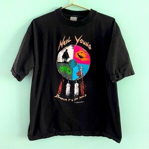 Vintage Neil Young Tour Shirt Band Tee VTG T-shirt XL